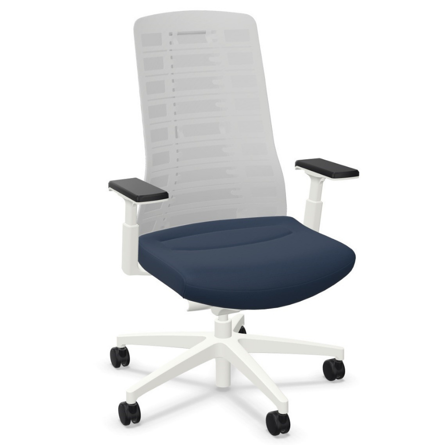 Interstuhl PUREis3 PU21C Sitz blau - Netz weiß