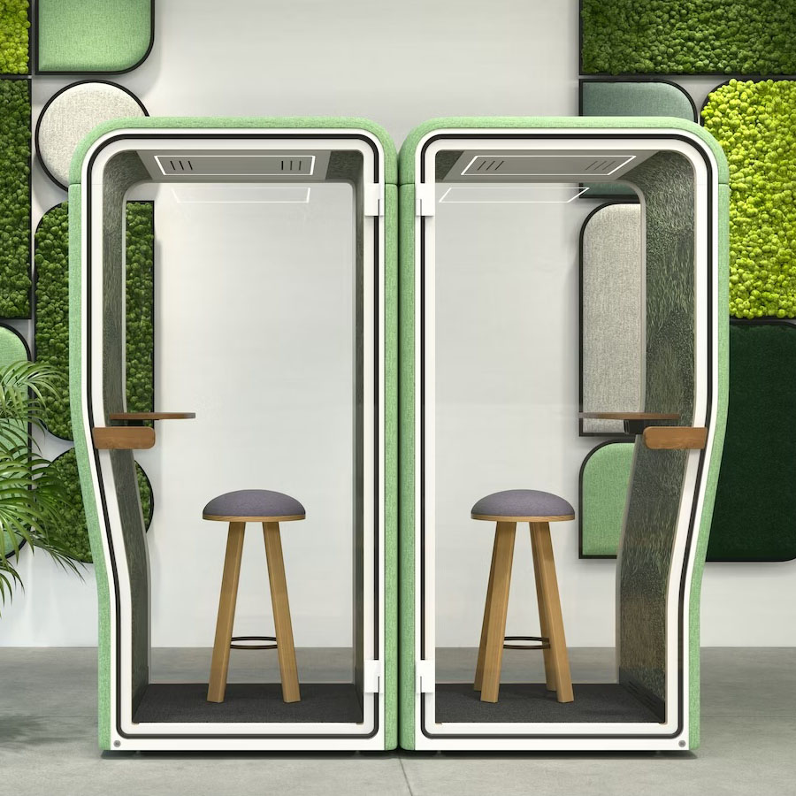 BuzziSpace BuzziNest Booth | Akustik Telefonbox | Rechts- und Linkshänder-Ausführung