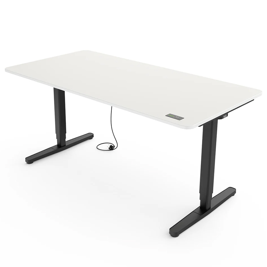 Yaasa Desk Pro Gestell schwarz Tischplatte Weiß