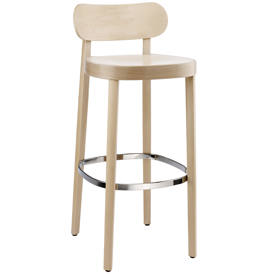 THONET 118 MH Barhocker mit Muldensitz Buche gebeizt aufgehellt