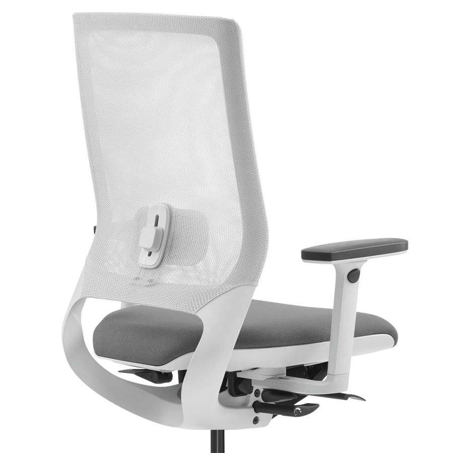 Klöber Mera 84 weiß mit Netzrücken - Rückenlehne