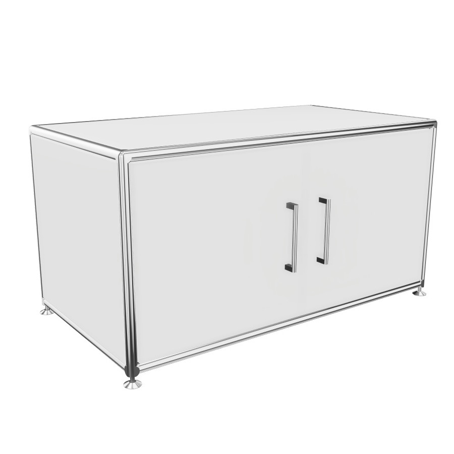 Bosse Lowboard 1 OH melamin weiß Breite 80 cm mit Türen