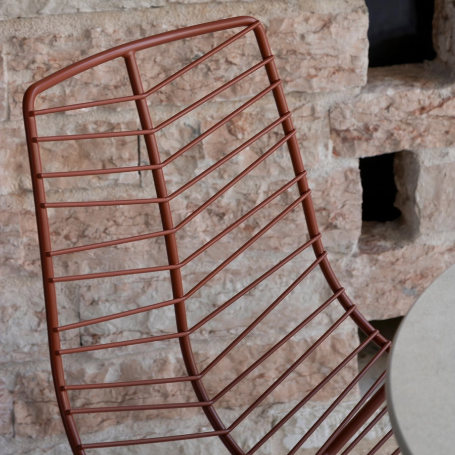 Arper Leaf Stuhl 1819 terracotta - Nahaufnahme