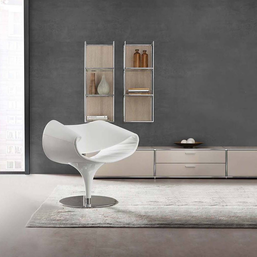 Züco Perillo Lounge Sessel PR 281 - Echtleder - Pure white