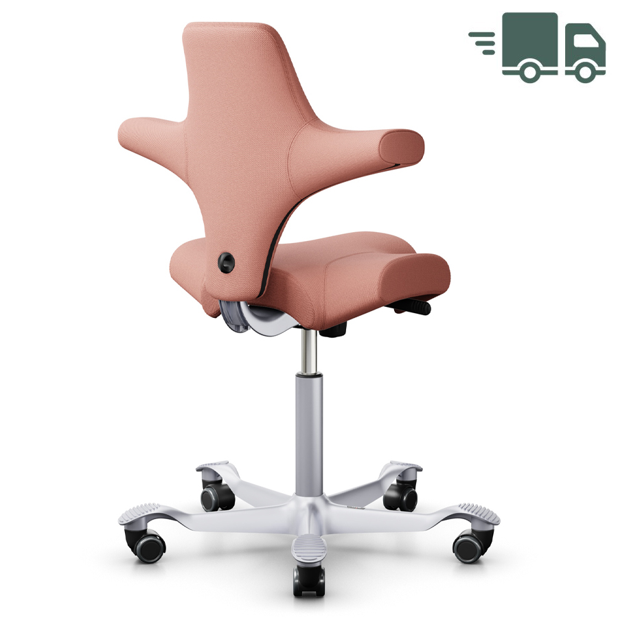 HAG CAPISCO 8106 Stoff Select rosa mit Sattelsitz - Gestell silber