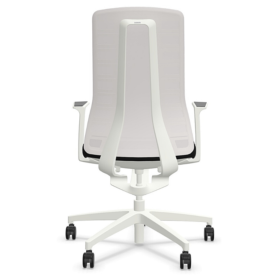 Interstuhl PUREis3 PU213 Bürostuhl weiß mit Netzrücken - Rückansicht