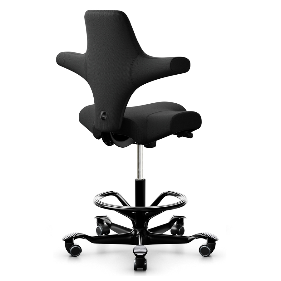 HAG Capisco 8106 Stoff Select schwarz | Stehhilfe mit Fußring