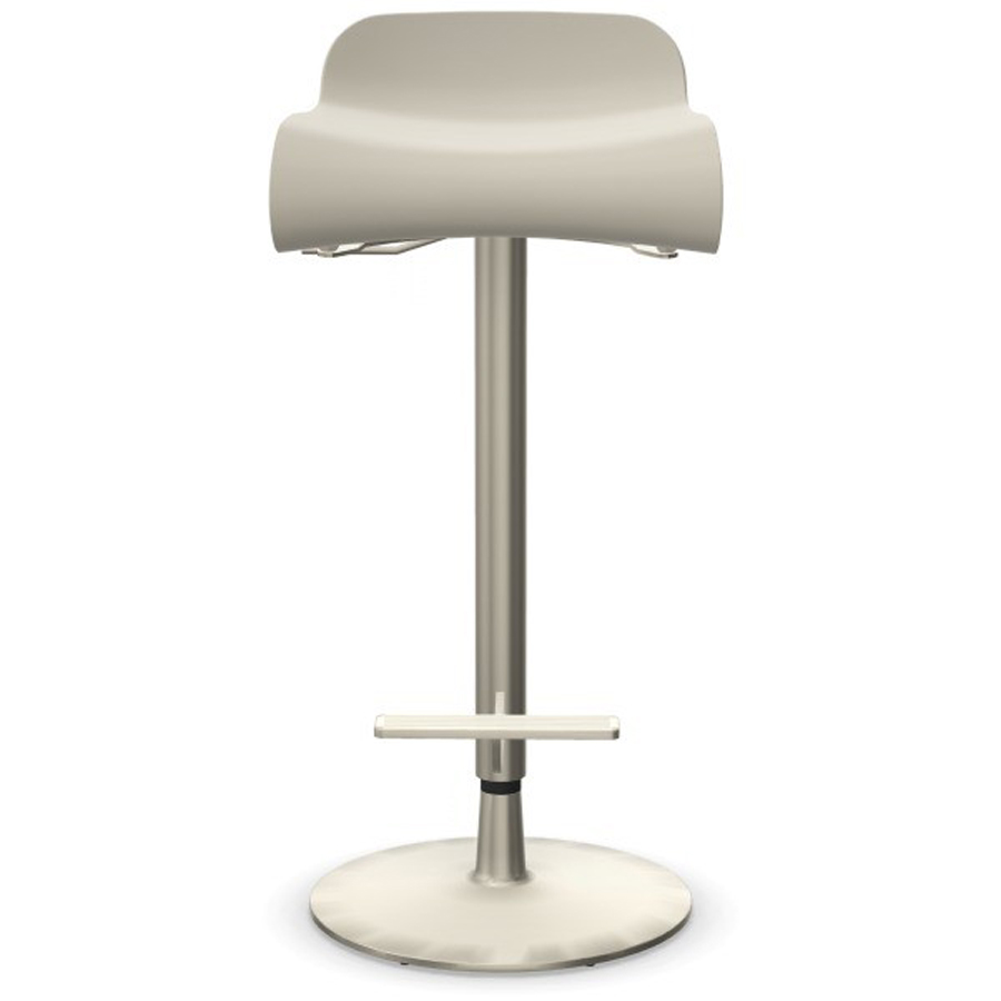 Kristalia BCN Barhocker höhenverstellbar Gestell beige lackiert