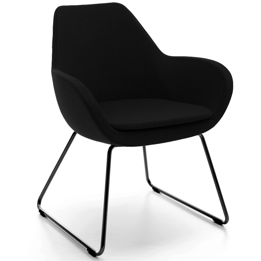 Profim FAN 10 V mit Kufen schwarz Stoffbezug schwarz