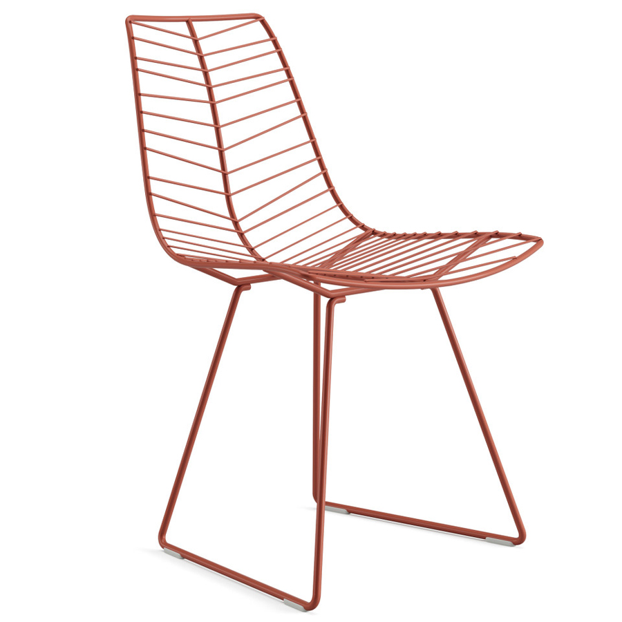 Arper Leaf Modell 1820 Gartenstuhl terracotta schräg vorne