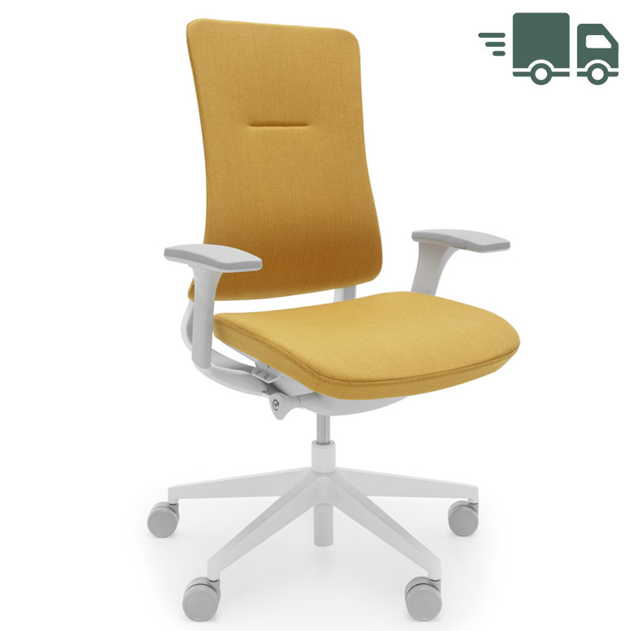 Profim Violle 130 SFL mit Polsterrücken hellgrau und Bezug NEXT gelb