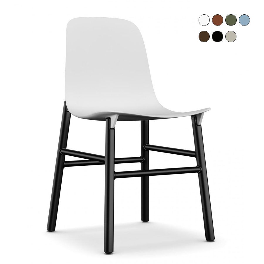 Kristalia Sharky Aluminiumfuss - Variante weiß schwarz