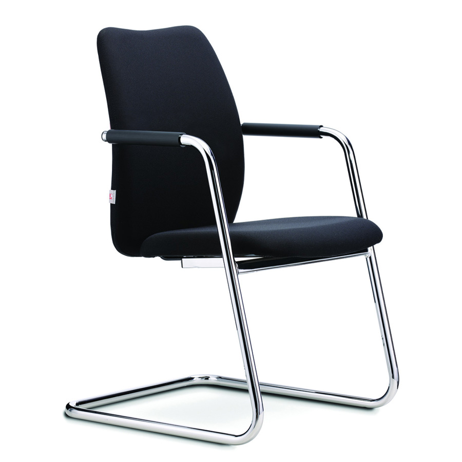 fm Fastline Freischwinger feeling light schwarz | Gestell chrom