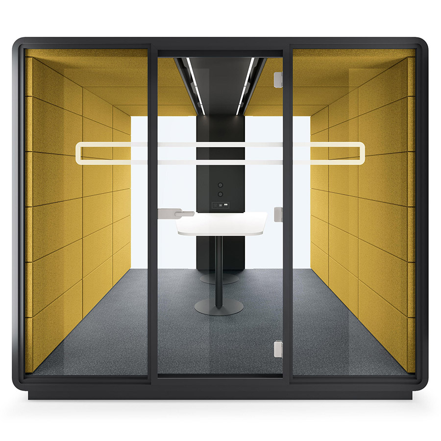 Hushoffice Hushmeet.L Akustikbox konfigurierbar in Wool Mustard