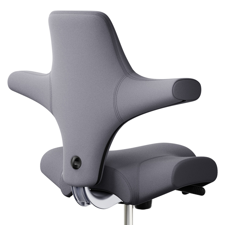 HAG Capisco 8106 Stoff Xtreme grau 081 Gestell silber - Nahaufnahme