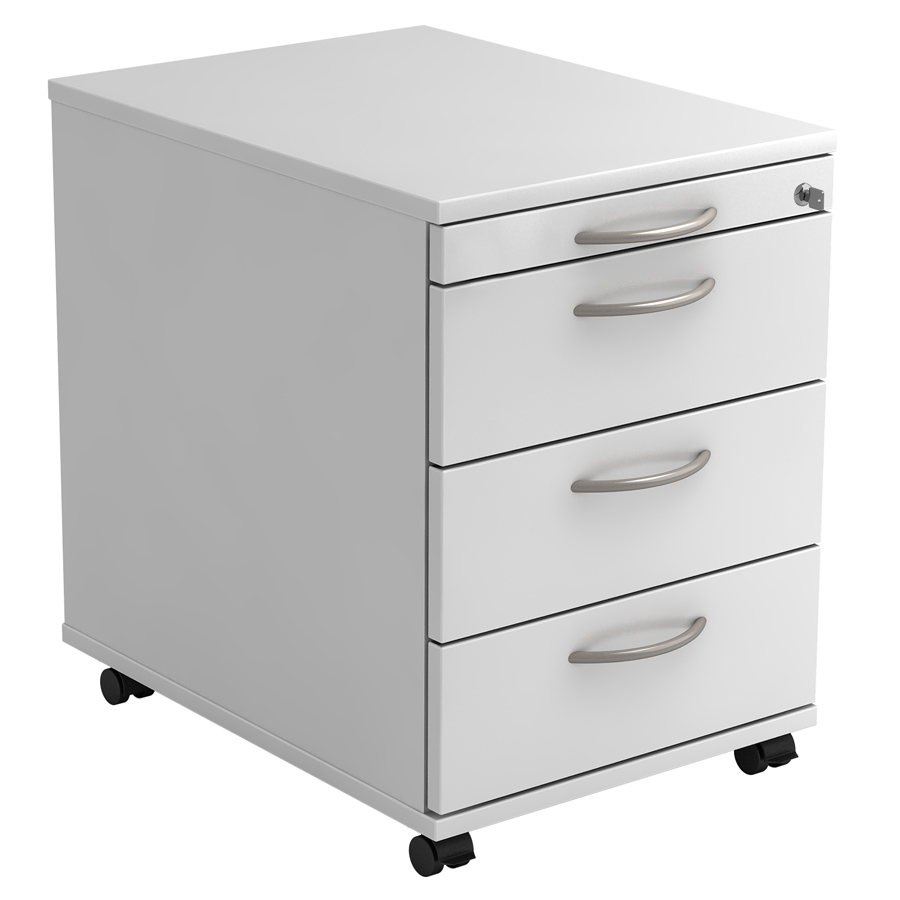 RWH Rollcontainer ROCK weiß - Bogengriff Kunststoff