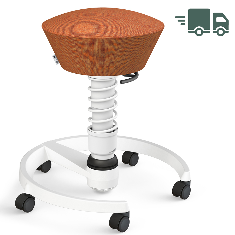 Aeris Swopper Capture Wolle orange-rot meliert - Rollen - Gestell weiß - Standardfeder