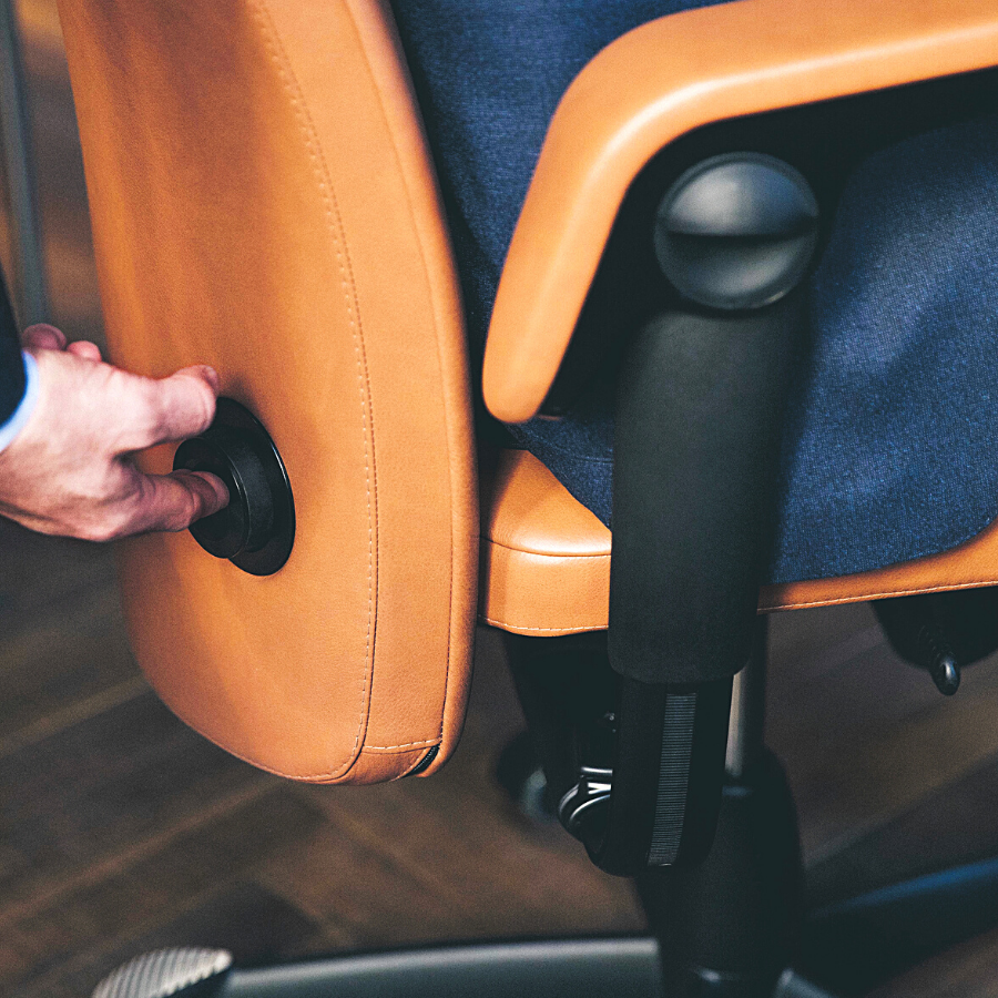 HAG Tribute 9021 Chefsessel cognac Rückansicht