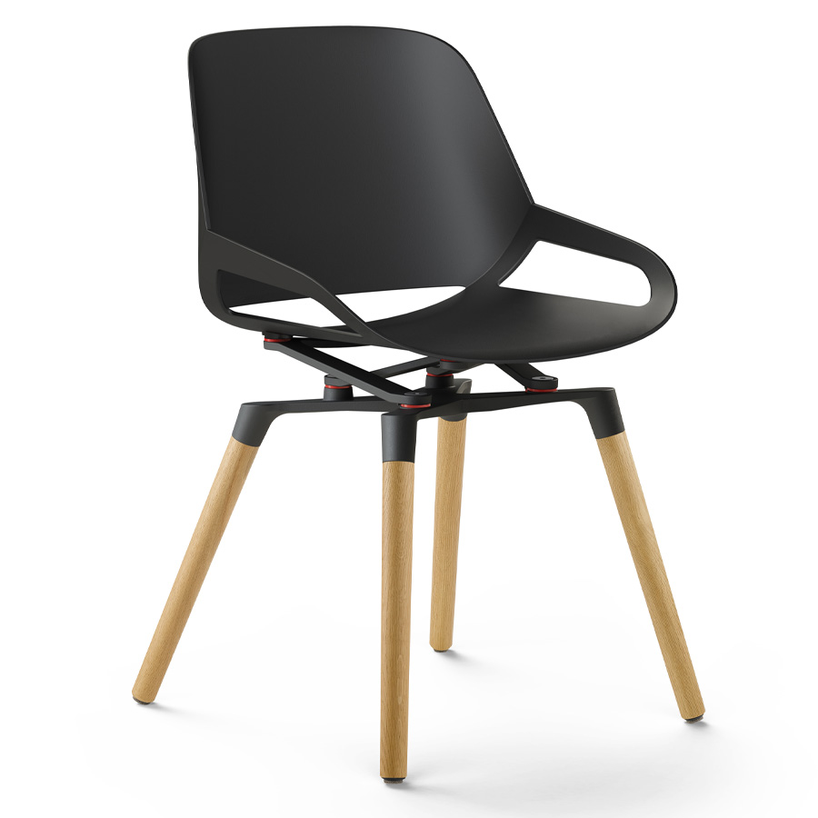 Aeris Numo Holzgestell - Sitzschale u. Kinematik schwarz - ohne Sitzkissen