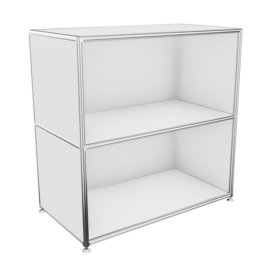 Bosse Regal Chrom 2 OH Melamin Weiß 80 cm