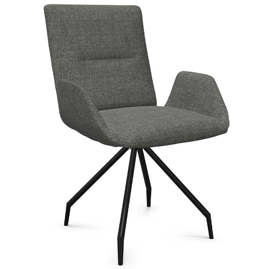 W. Schillig Stuhl mit Armlehnen u. Drehkreuz