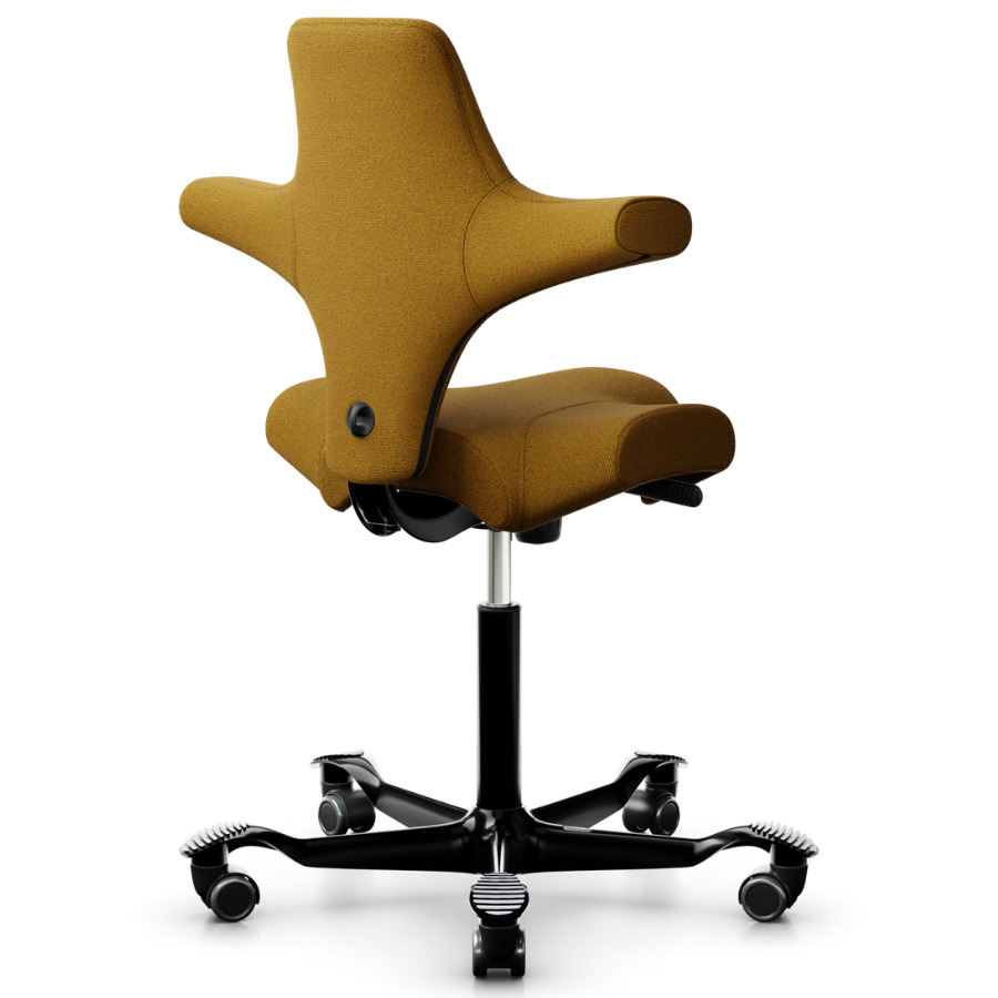 HAG Capisco 8106 Bürostuhl Stoff Capture Farbe Ocker mit Gestell schwarz
