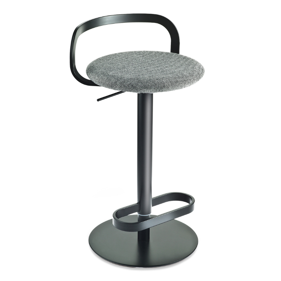 lapalma MAK S110 Barhocker höhenverstellbar gepolstert grau