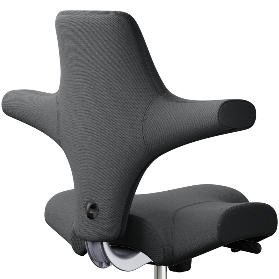 HAG Capisco 8106 Stoff Select 60134 dunkelgrau - Gestell silber - Detail Rücken