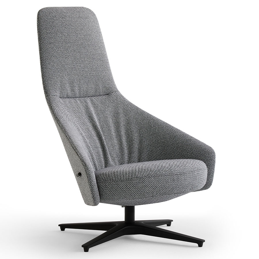 Noti Palo Soft Sessel mit Drehfußgestell Stoff Cleo Pepper