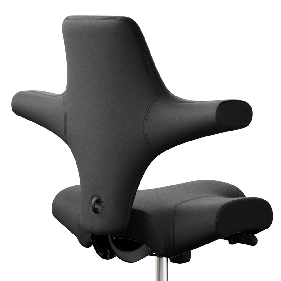 HAG CAPISCO 8106 Leder Elmosoft schwarz - Gestell schwarz - Nahaufnahme