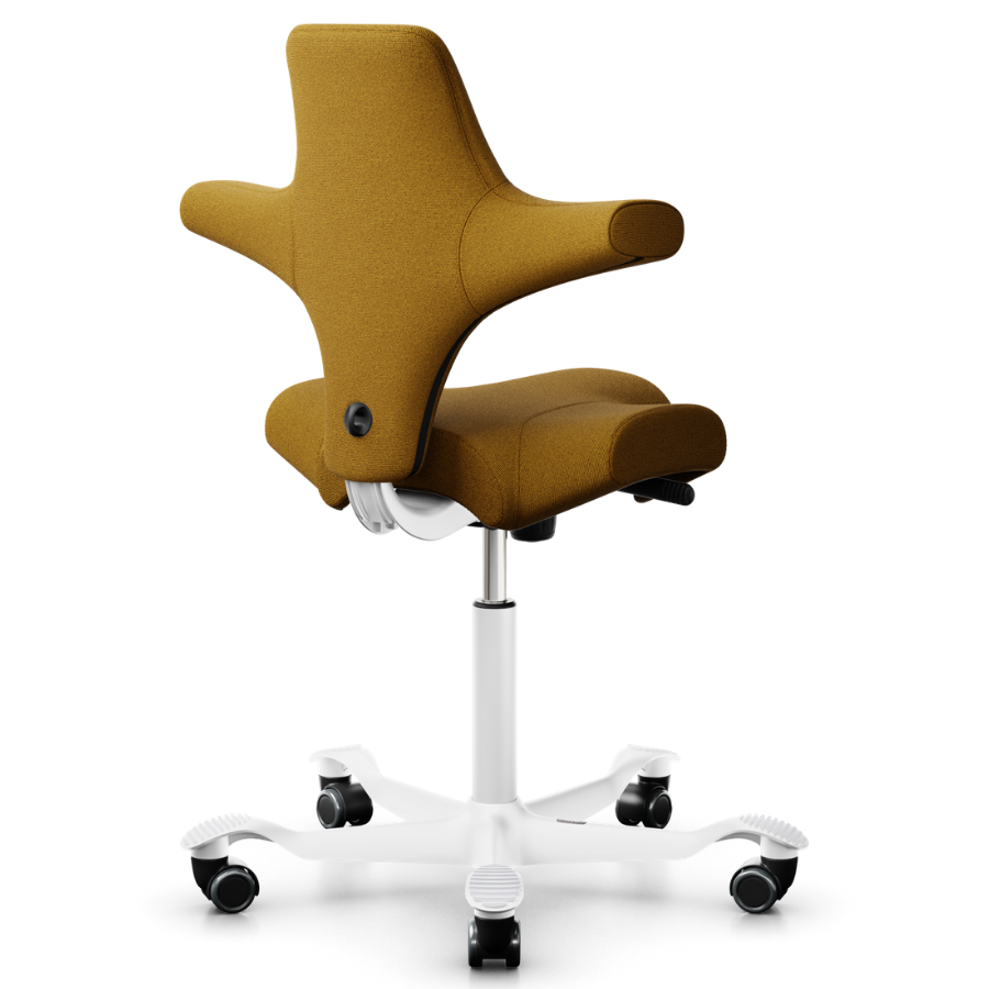 HAG Capisco 8106 Bürostuhl Stoff Capture Farbe Ocker weiß - Rückansicht