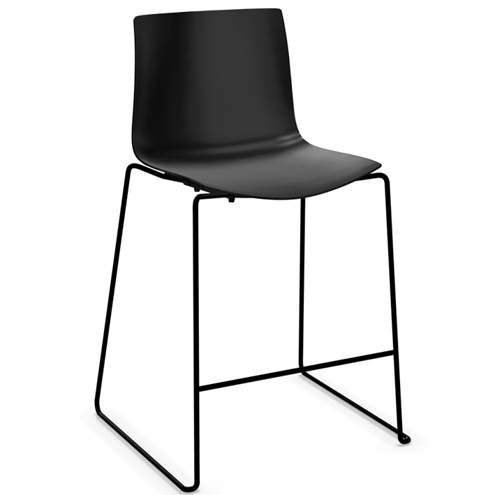 arper catifa 46 0474 Barhocker niedrig schwarz