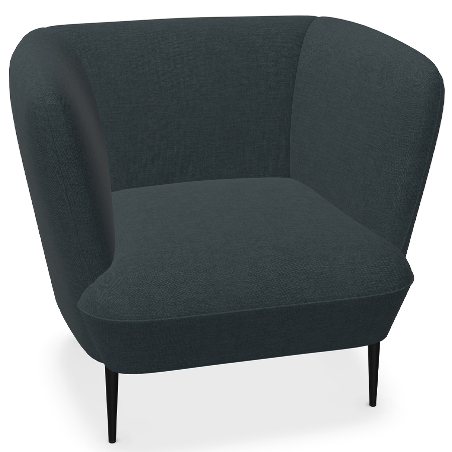 W. Schillig Einzelsessel Ella mit Metallfüßen - blau