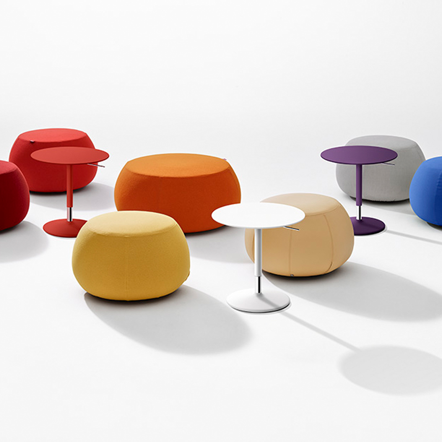 Arper Pix Table und Sitzhocker - verschiedene Farben