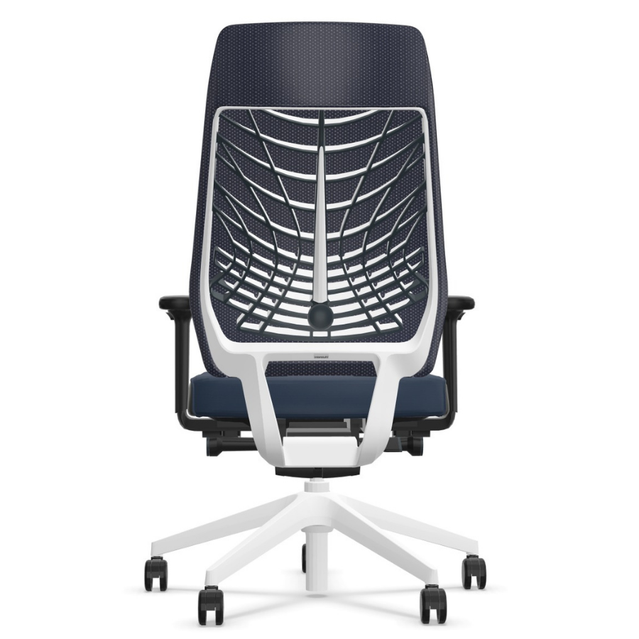 Interstuhl JOYCEis3 (JC21C, JC217) Netzfarbe kobaltblau Polsterfarbe saphirblau - Rückansicht