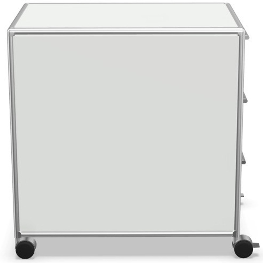 Bosse Rollcontainer mit Schüben weiss Gestell chrom - Seitenansicht