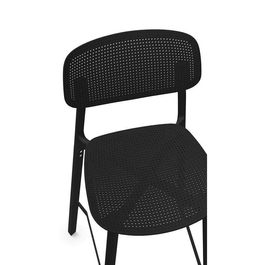 Kristalia COLANDER Barhocker schwarz Detailbild