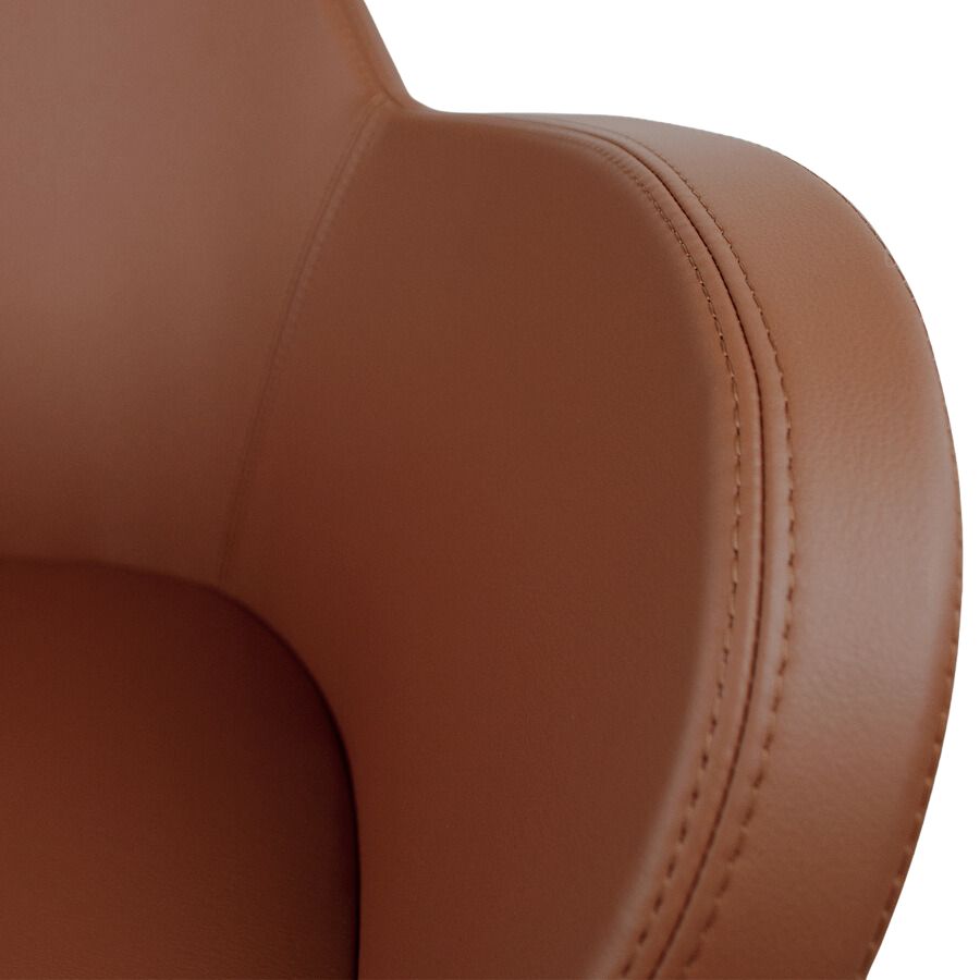 Profim FAN 10 HW - Bezug Premiumleder cognacbraun - Detail Armlehne