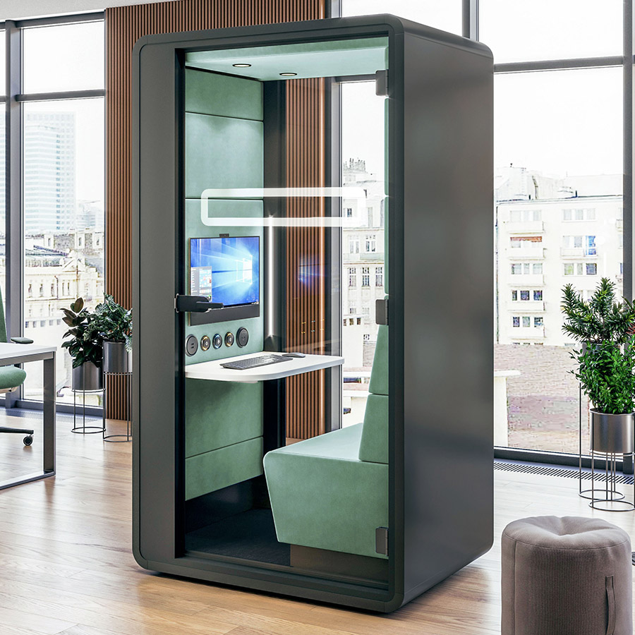 Hushoffice Telefonbox Hushhybrid in Wool Jade