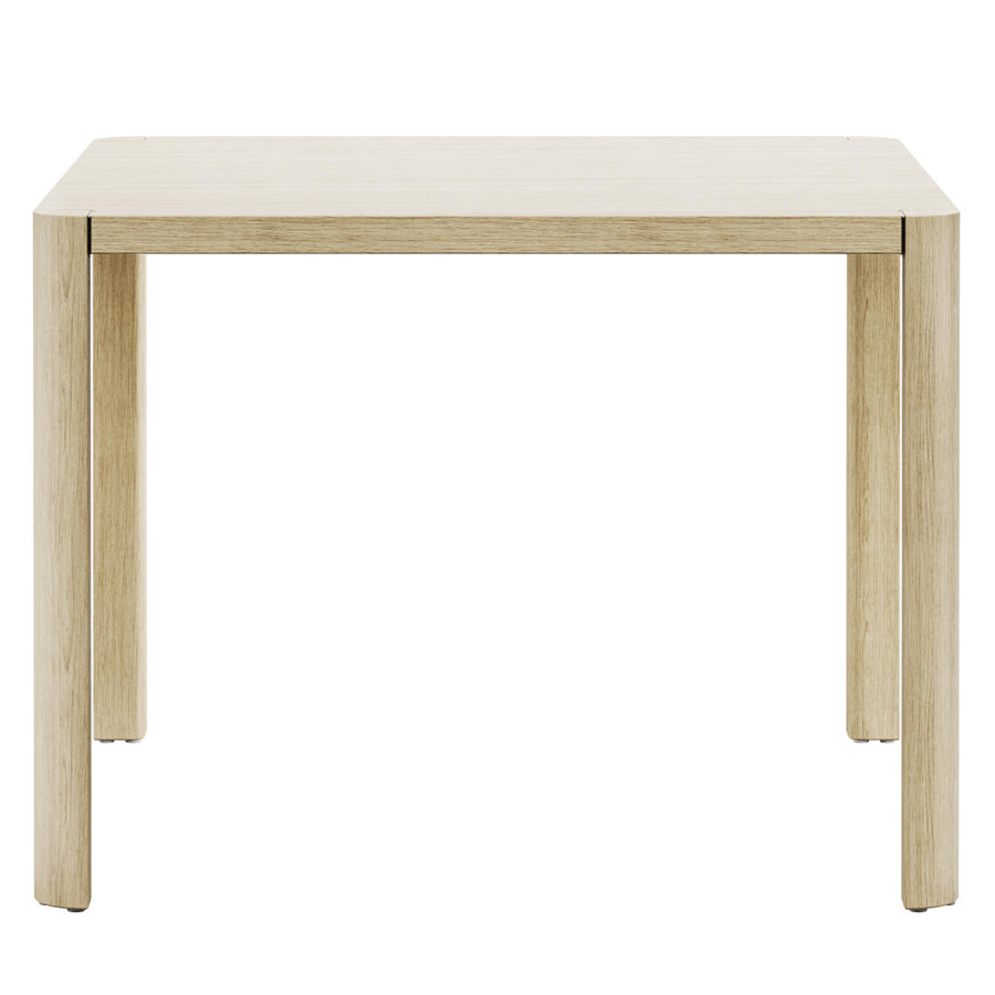 THONET S 1140 Allrounder-Tisch Esszimmer - Eiche aufgehellt - Ausführung 100x100 cm - Frontansicht