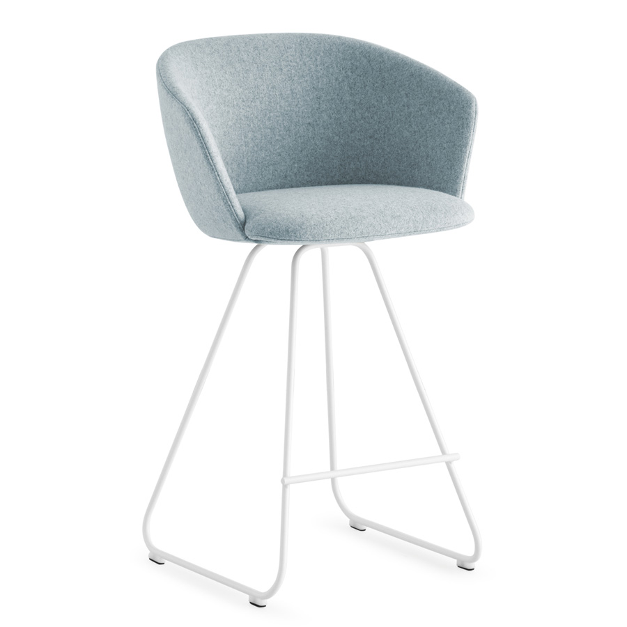 lapalma GLOVE S472 Barhocker gepolstert mit Kufengestell - Sitzhöhe 65 cm