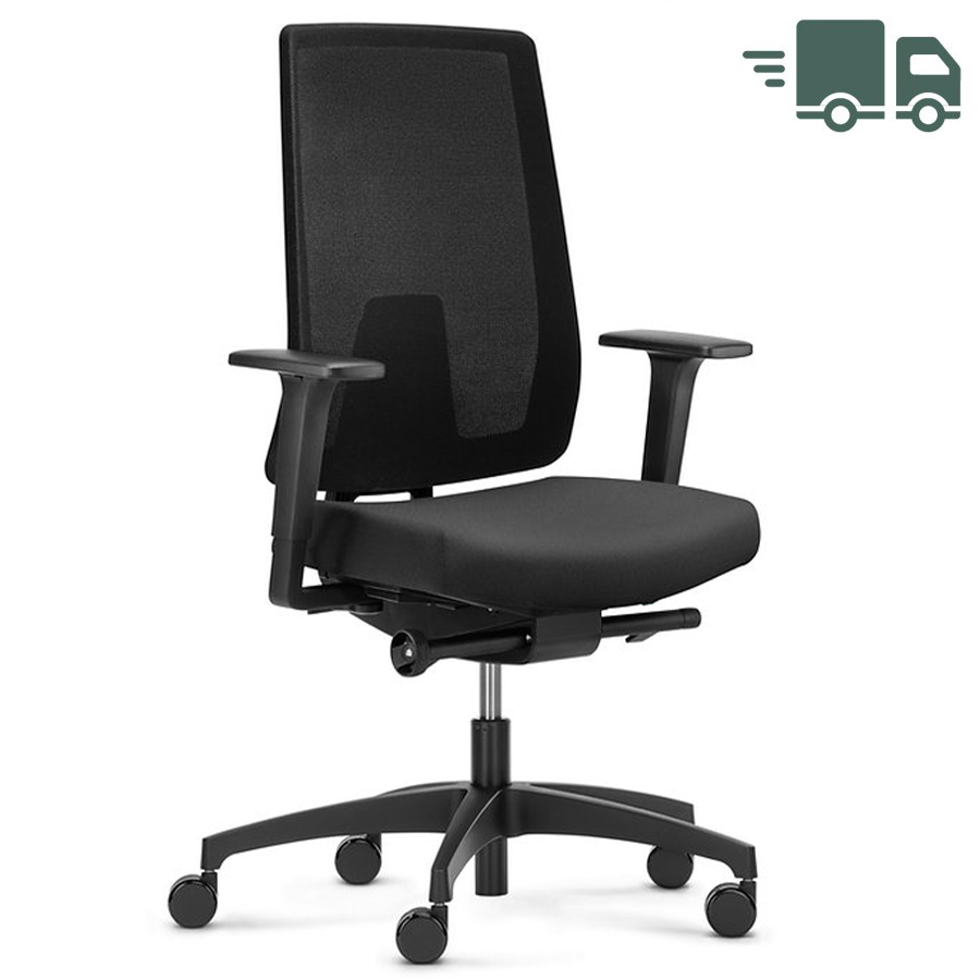 Dauphin Indeed mesh 7056 schwarz mit Netz-Rückenlehne