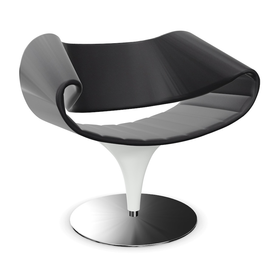 Züco Perillo Lounge Sessel PR 281 - Echtleder - Midnight Black