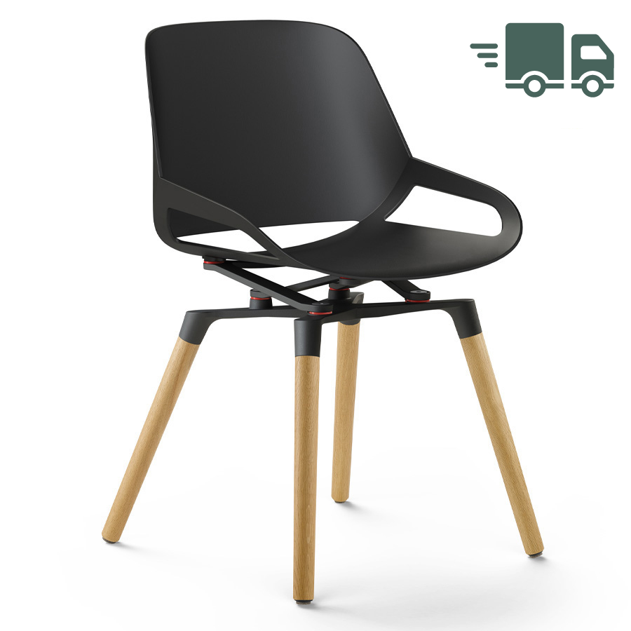 Aeris Numo Holzgestell - Sitzschale u. Kinematik schwarz - ohne Sitzkissen