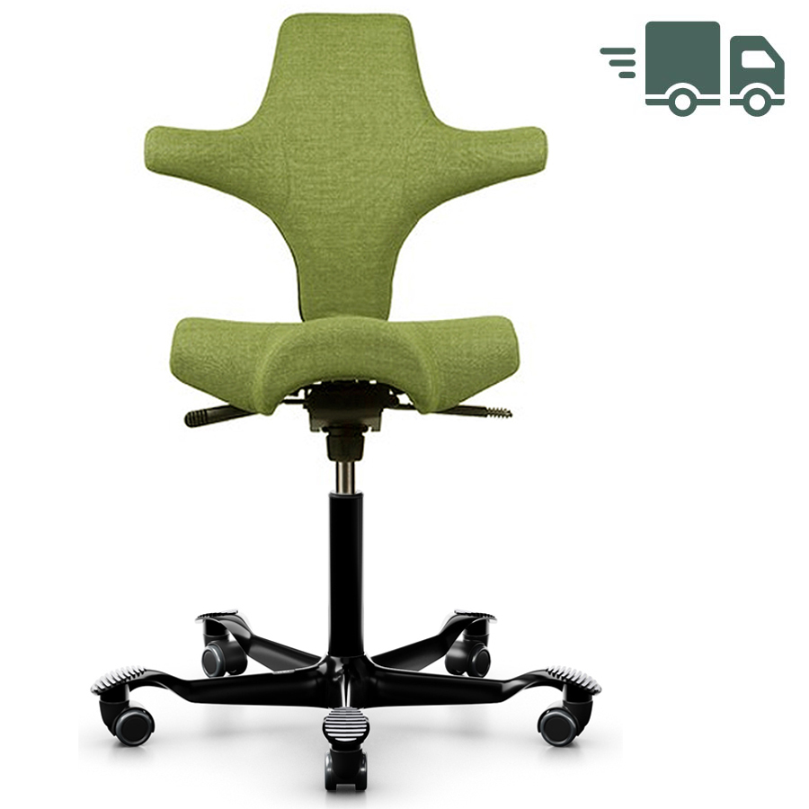 HAG Capisco 8106 Bürostuhl - Farbe Remix 912 grün - Gestell schwarz