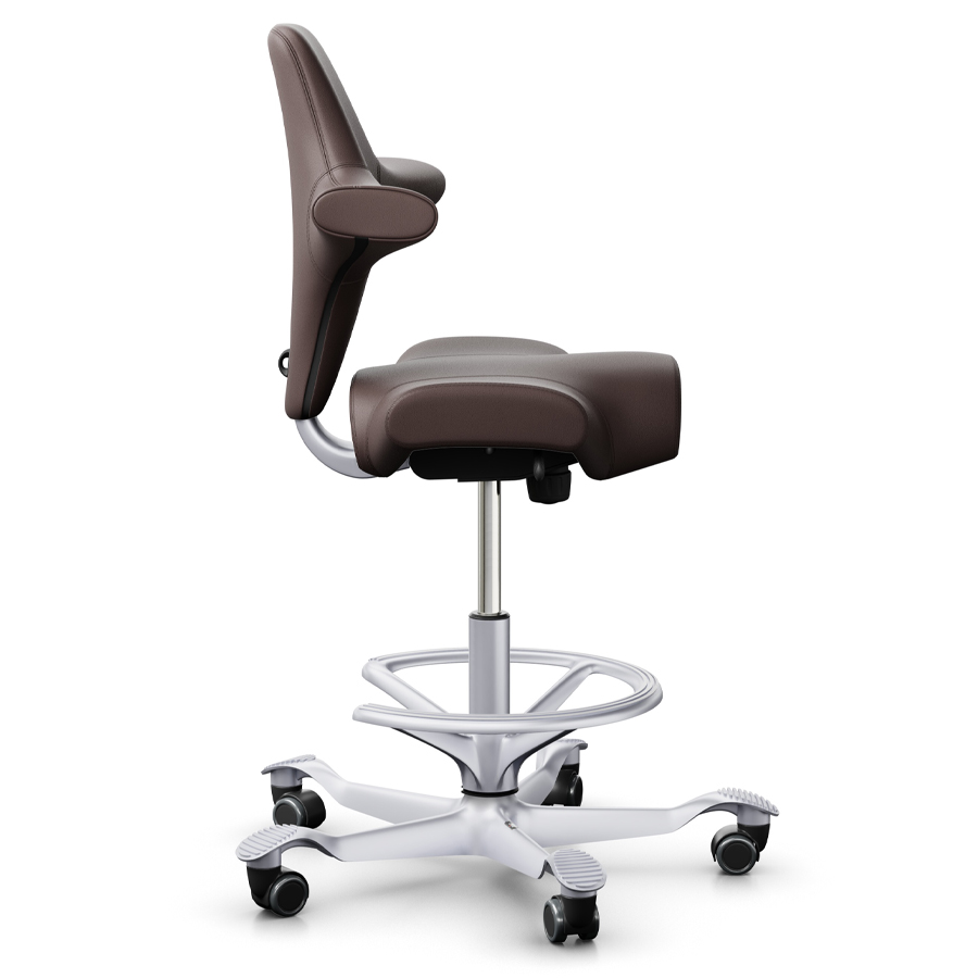 HAG CAPISCO 8106 Stehhilfe mit hoher 265er Feder u. Fußring - Leder braun