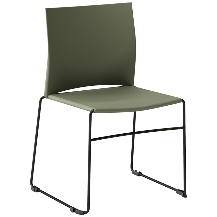 Profim Ariz 550V Kunststoff olivgrün - Gestell schwarz pulverlackiert