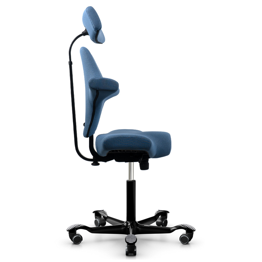 HAG CAPISCO 8107 | Stoff Cura blau | Gestell Schwarz | Nackenstütze
