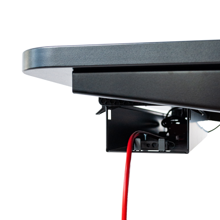 Schreibtisch CLEO elektrisch höhenverstellbar - Kabelkanal seitlich nah