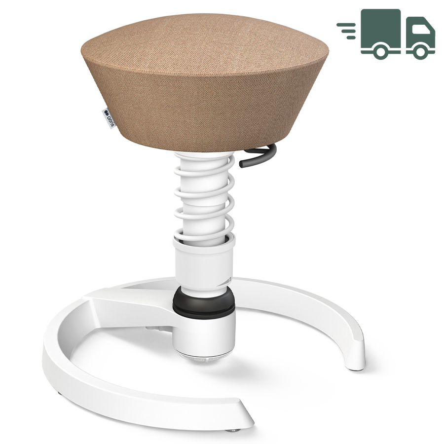 Aeris Swopper Capture Wolle rosa-beige meliert - Gleiter - Gestell weiß - Low-Feder